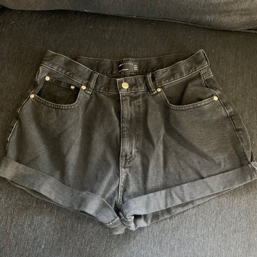 High Rise Denim Shorts